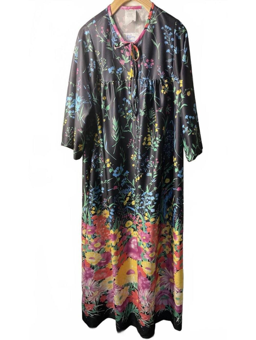 Tiffany Loungewear Floral Maxi Dress Women's Large Vintage